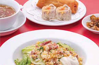 レタス入りチャーハン・飲茶セット